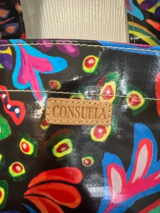 Consuela Black Multicolor Floral Paisley Tote - Picture 2 of 12